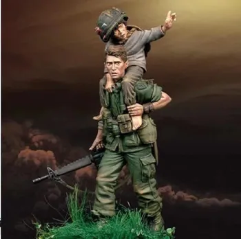 1/16 Die-casting vaigust nukk mudeli kokkupanekuks kit Sõdur mänguasi mudel värvimata 75mm