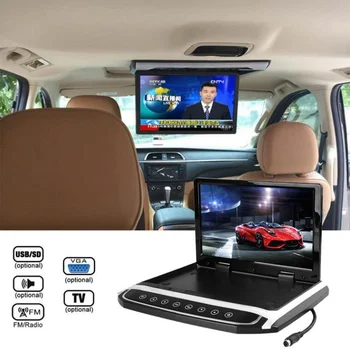 10.2 tolline Auto Klapp Maha Monitor TFT LCD-Ekraan Laia Ekraanid TV DC 12V Auto Katus on Paigaldatud Auto HD ekraan TF-kaardi pesa