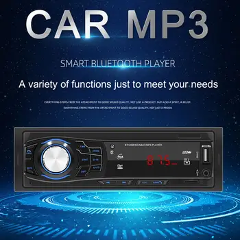12V Bluetooth-ühilduva Autoradio In-dash-Car Stereo-Radio Mms MP3 Mängija Koos Rooli Kaugjuhtimispult Lisavarustusena