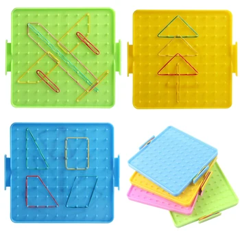 16cm Plastikust Küünte Plaat Esmane Matemaatika Nailboard Vahend Geomeetria Laste Hariduslik Mänguasi Õpetamise Vahend Puzzle Mäng Mänguasi