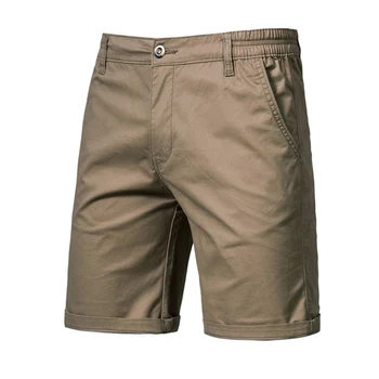 2022 suvel meeste lühikesed püksid 100% puuvill värviga kvaliteetne vabaaja äri sotsiaalne elastne vöökoht meeste lühikesed püksid beach lühikesed püksid