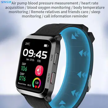 2022 Uus Õhupump Vererõhk Smart Watch Meeste Vere Hapniku Kehatemperatuur Südame Löögisagedus Puhkeolekus Jälgida Vanem Tervise Smartwatch