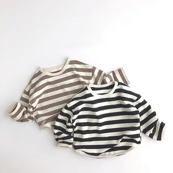 2023 Uus Kevad Lapsed Pikk Varrukas Triibuline T-Särgid Cotton Baby Vabaaja Dressipluus Lahti Poisid Tüdrukud Pullover Lapsed Tee Riided