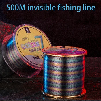500m Nähtamatu tamiil Speckle Karpkala Kalapüügi 3D spoted Hukku Lõng Kalapüügi Vetikad Fluorosüsivesinikel Kaetud tamiil Pesca