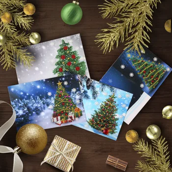 5D DIY Diamond Maali õnnitluskaart Erilise Kujuga Teemant Tikandid jõulukaardid Postkaardid Sünnipäeva Xmas Kingitus
