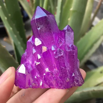 82g Harv ilus lilla leegi aura quartz crystal klastri näidis
