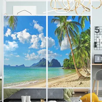 Akna Film eraelu Puutumatuse Seascape Klaasi UV Kleebis Blokeerimine Soojuse Kontrolli aknakatted, Window Tint jaoks Homedecor