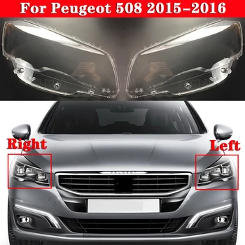 Auto Esi-Esitulede Kaas Peugeot 508 2015-2016 Esilaterna Lambivarju Lampcover Pea Lamp valgus Katab klaas Objektiivi Shell Mütsid