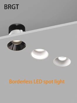 BRGT Piirideta LED Spot Valgus Süvistatav Allvalgusti Kitsas laelambid Tähelepanu Lamp, 220V Köök elutuba sisevalgustus