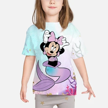 Disney Brand Baby Kids T-särgid Rõivad Topid Suvel Kanda T-Särk Lastele, Tüdruk, Poiss koomiksitegelast Miki Merineitsi Tops