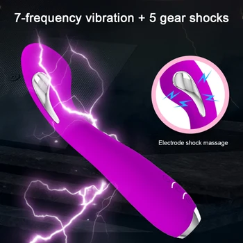 Erootilise Sugu Mänguasjad Täiskasvanud Elektriimpulsi Shock G-Spot Vibraator Dildo Silikoon Massager Stick Naiste Anal Butt Plug Masturbato