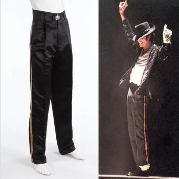 Harv MJ Michael Jackson-Black Lauljad Kuldne Pikad püksid püksid fännid Billie Jean