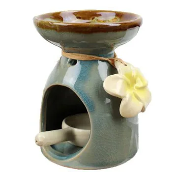 Keraamilised eeterlik Õli Põleti Lillega Kaunistatud Lõhn Kirjutaja Lamp Spa Jooga Hotel Pakkumine Tee Valguse Küünal Omanik Home Decor