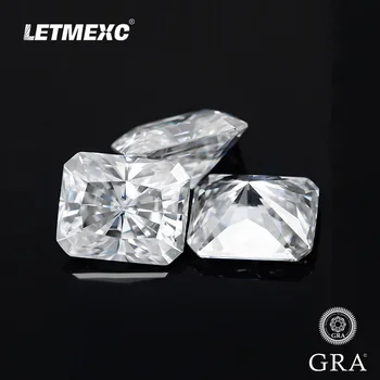 Letmexc Top Värvitu Super Valge Moissanite Gemstone Särav Teemant Lõigatud D Värv VVS1 koos gra mängud Tunnistuse Custom Ehted