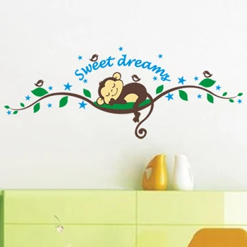 magus unistus cartoon ahv magab seina kleebis lapsed baby room home decor magamistoaga kleebised seinamaaling kaunistused loomade kleebised