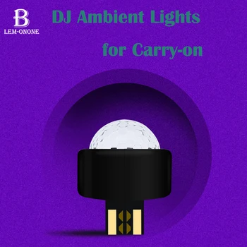 Mini LED Rütm Tuli Väike Magic Ball Etapp Disco Tuled Värvikas USB Portable DJ Atmosfääri Lamp Auto Sisekujunduses