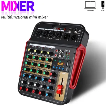 MX i6 6 Channel Bluetooth Audio Mixer USB-Reverb Audio protsessor Väljas Konverents Audio Laulda koos Elada helikaardi Heli Mikser