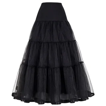 Pikk Petticoat Ruffled Crinoline Vintage Pulm Petticoat Pulm Kleidid Underskirt Rockabilly Tutu