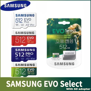 SAMSUNG Micro SD Kaardi EVO Plus Flash Mälukaart 128GB 64GB 256GB 512 GB 32GB 8GB Class 10 UHS-I kiire TF Microsd Kaardile
