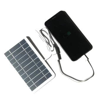Solar Power Bank 2W 5V Kaasaskantav Laadija 400mah Kaasaskantav 2W 5V päikesepaneel Akulaadija USB-Laadimine Sadamas Solar Power Bank Ühilduva