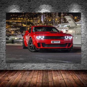 Sportscar Plakatid Dodge Challenger Hellcat Lihaste Autod Pilt Lõuend Trükib Seina Kunst elutuba Decor