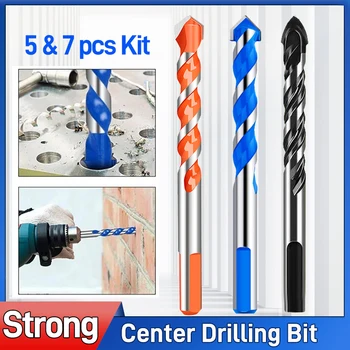 SUOSOK Drill Bit Plaat Center puurimistööriistad, Keraamiline Metallist Drill Bit Seina Telliskivi Center Drilling Tools Kit 3mm ja 6mm 8mm 10mm 12mm