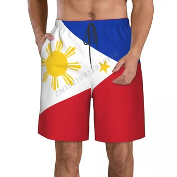 Suvine Meeste Filipiinid Lipu Rand Püksid Püksid Surfamine M-2XL Polüester Supelrõivad Töötab