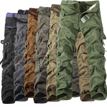 Sõjalise Tactical püksid meestele Multi-tasku pestud tunked mehed lahti puuvillased püksid mees lasti püksid meeste püksid,suurus 28-40