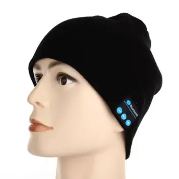 Talvel Bluetooth-USB-Laetav Music Headset Soe Kudumise Beanie Müts Kork vett hülgav Mehed Gorras Mütsid Soe Vabaaja Lady Beanies