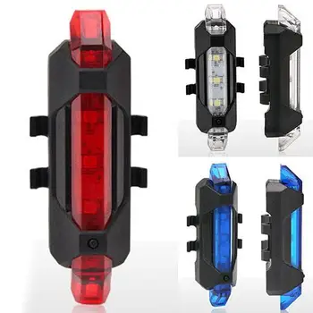 Uus 5 Led USB Laetav Jalgrattaga Jalgratta Jalgratta Tagumine Ohutuse Saba Hoiatus Tuli