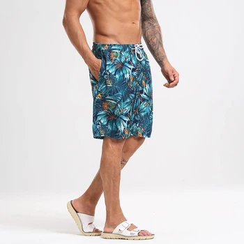 WL660 õie printida puhkust paar beach vaba aja veetmise lahti lühikesed püksid juhatuse surf shorts ujumine pagasiruumi boxer supelrõivad mehed ujumistrikood