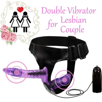 YEMA Strapon Multispeed Topelt Dual Dildo Vibraatorid Naistele Lesbi Rihma Sugu Mänguasjad Naine Paar Erootilised Mänguasjad Sex Mängud