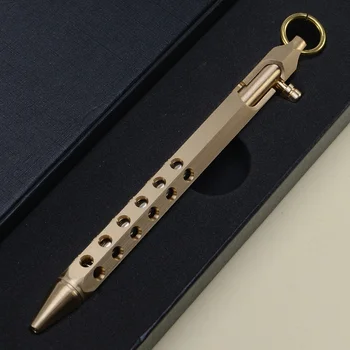 Äri EDC Taktikaline Pen enesekaitseks Polt Pen Tool Käsitsi valmistatud Messingist Messingist Anti-skid Portable High-klassi Kingitus Pen